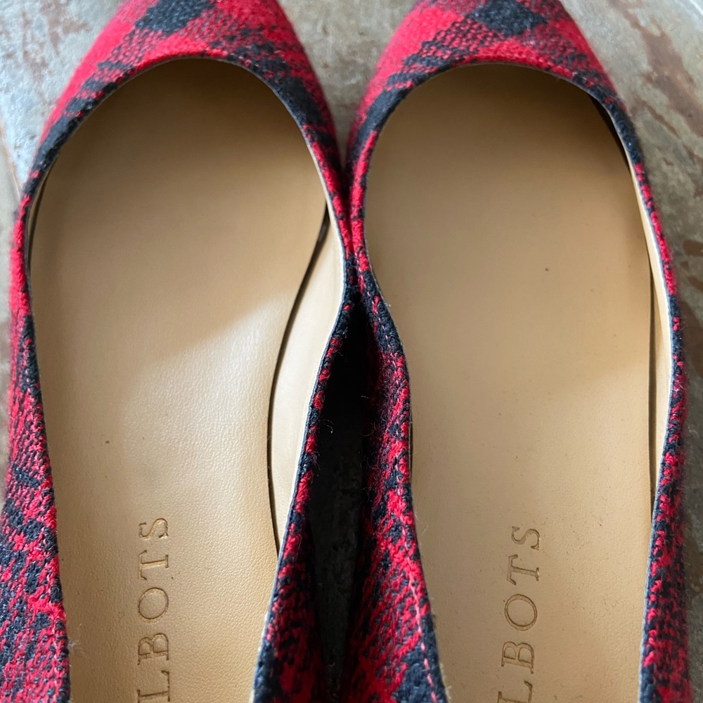 Talbots red/black plaid ballet flat - Picture 6 of 9
